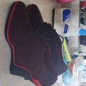 Wedge heel boot shoes